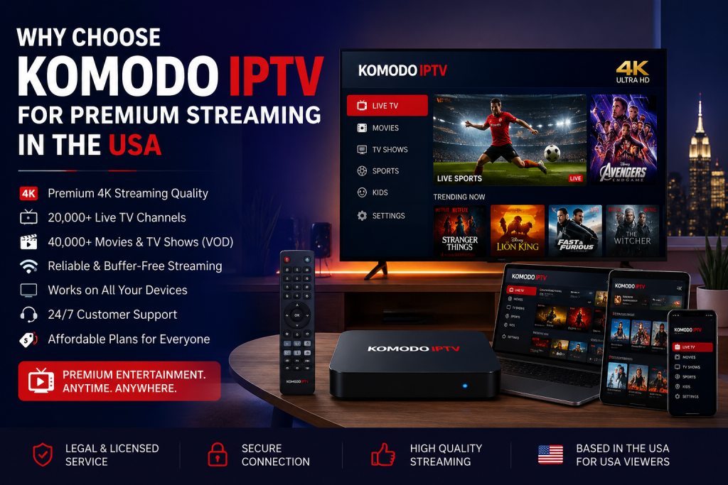 Why Choose Komodo IPTV for Premium Streaming in the USA Free 3 Day Trial